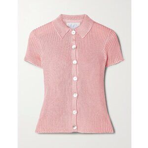 Calle Del Mar Ribbed Knit Shirt in Pink